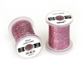 Flat Tinsel, 0.25 mm, Holographic Light Pink